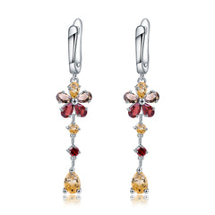 Retro Flower String Tassel Drop Earrings