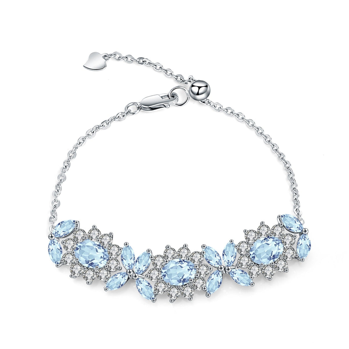 Princess Temperament s925 Silver Crystal Bracelet for Women