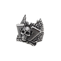 Halloween Hip-hop Skull Titanium Steel Ring for Men