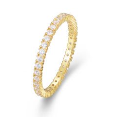 Zircon Eternity Sterling Silver Ring