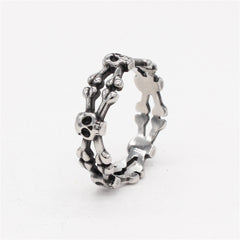 Halloween Death Skull Titanium Steel Ring for Men