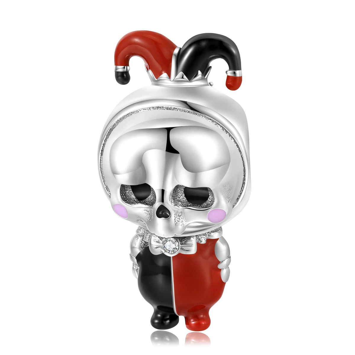 Halloween Joker Skeleton Silver Pendant