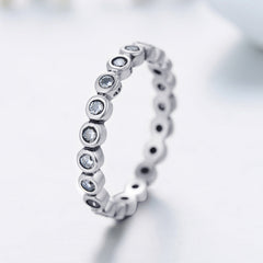 S925 Popular Versatile Stackable Sterling Silver Ring, Female Internet Celebrity Full Zircon, Korean Style Instagram Ring Wholesale Jewelry