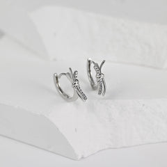 Rope Knot Silver Studs Earrings for Women