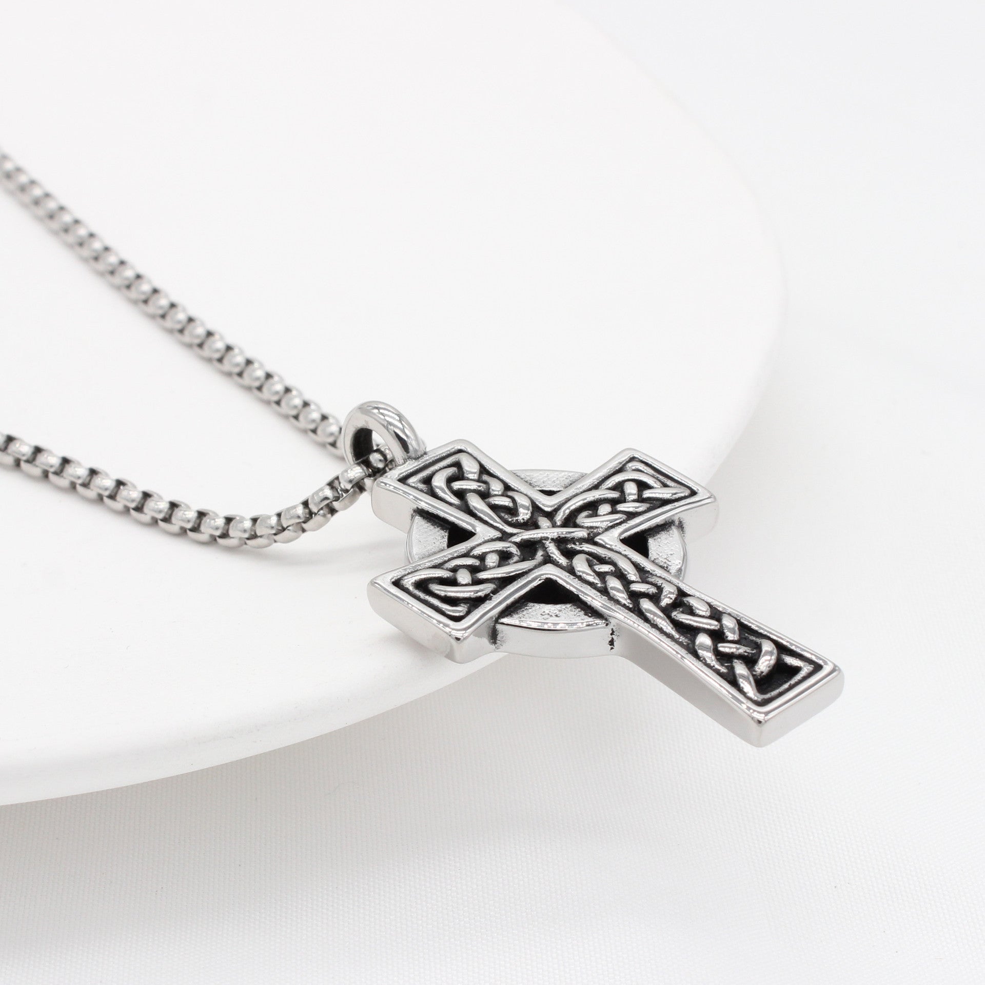 Viking Celtic Cross Titanium Steel Pendant for Men