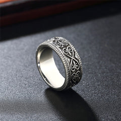 Gothic Pattern Titanium Steel Ring for Men