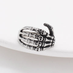 Halloween Skeleton Claw Titanium Steel Ring for Men