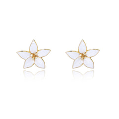 Retro Flowers Silver Studs Earrings for Women
