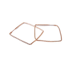 Big Square Silver Hoop Earrings for Women