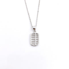 Small Abacus Pendant Silver Necklace for Women