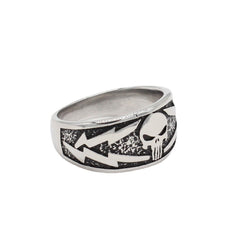 Halloween Lightning Skull Titanium Steel Ring for Men