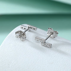 Zircon Z Letter Silver Studs Earrings for Women