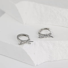 Rope Knot Silver Studs Earrings for Women