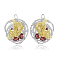 Premium Natural Colourful Gemstone Sterling Silver Studs for Women