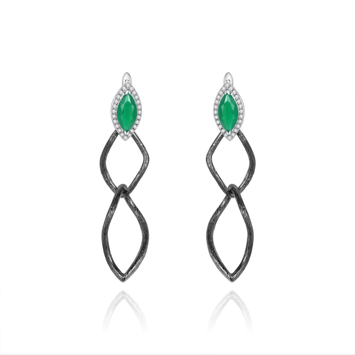 Buckle Silver Drop Earrings for Women