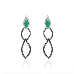 Buckle Silver Drop Earrings for Women