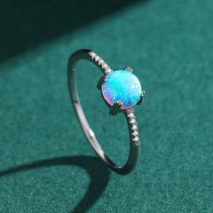 New Light Luxury Niche Design Ring Female S925 Sterling Silver Opal Ins Tide Elegant Ring Jewelry Silver