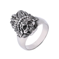 Halloween Skull Titanium Steel Ring for Men