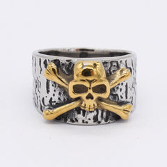 Halloween Death Skeleton Titanium Steel Ring for Men