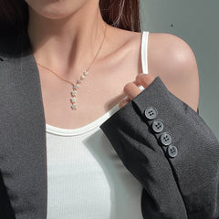 Zircon Seven Stars Silver Necklace for Women