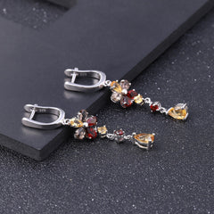 Retro Flower String Tassel Drop Earrings
