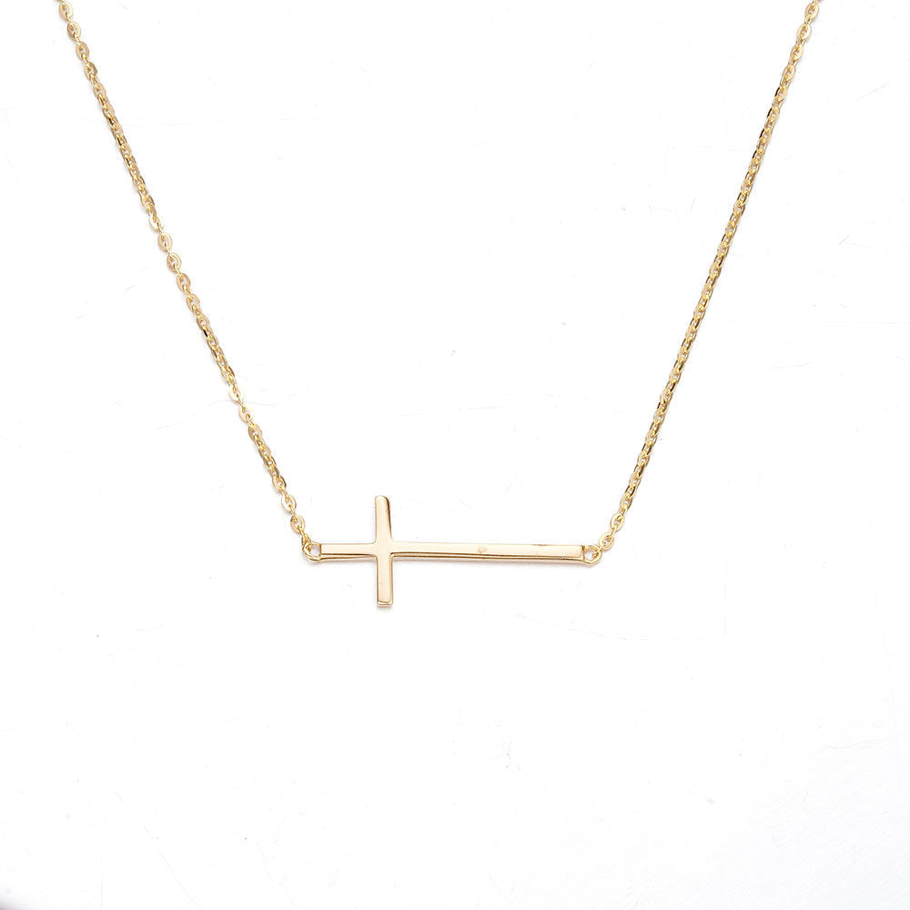 (Two Colours) The Cross Pendants Collarbone Necklace for Women