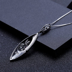 Secret Series Design Natural Wind Rose Pomegranate Pendant Silver Necklace for Women