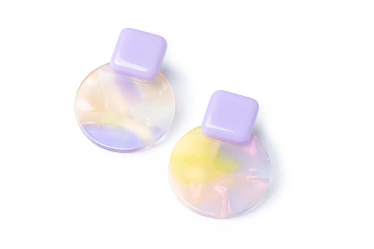 Purple Lavender in Summer Drop Earrings