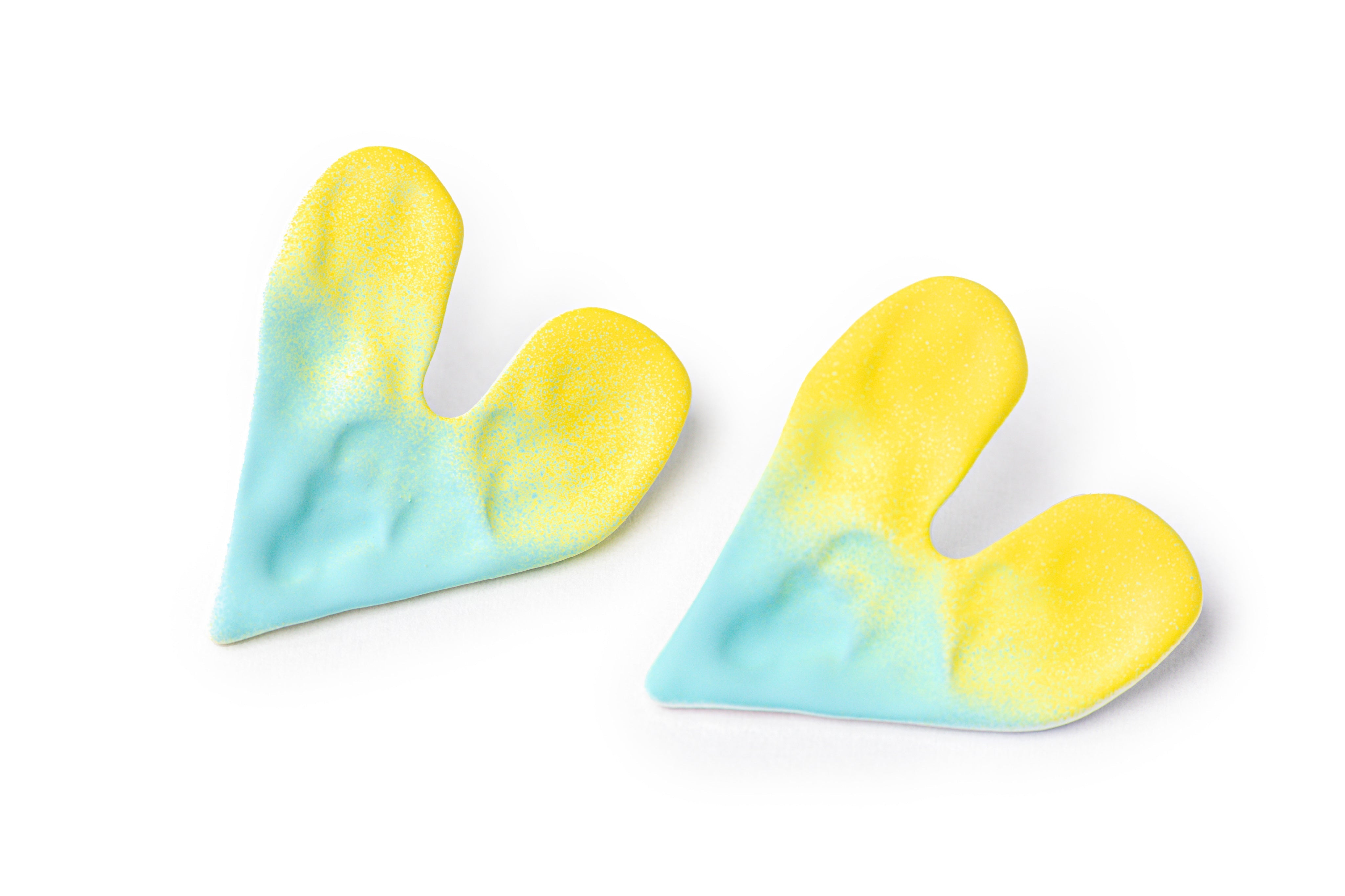 Ocean Heart Studs - Blue Studs for Women