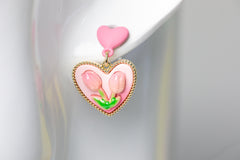 Heart Drop Earrings