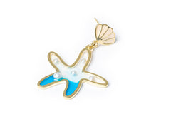 Starfish Drop Earrings - Golden Drop Earrings