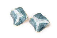 Blue Irregular Ocean Blue Studs