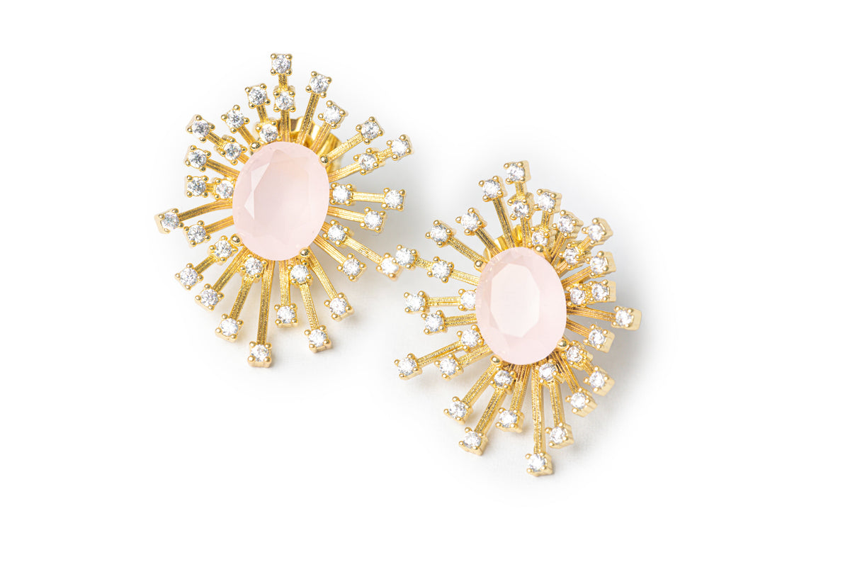 Pink Opal Studs