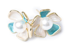 Pearl Flower Studs