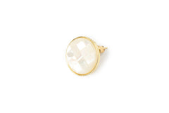 Golden White Colour Round Studs Earrings