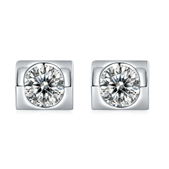 Love 1.0Carat Round Cut Moissanite Earrings