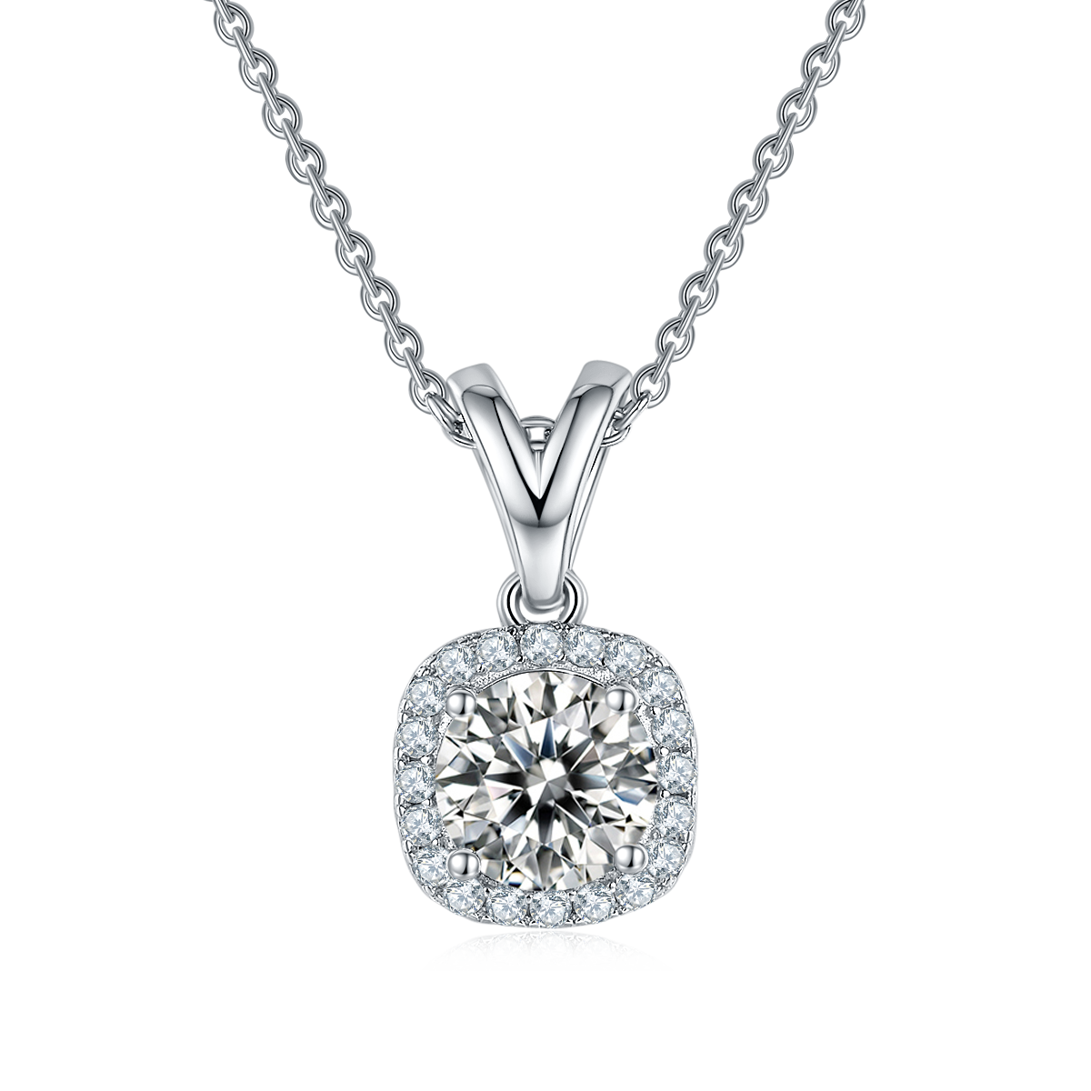 1.0 Carat Round Cut Moissanite Soleste Pendant