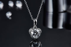 Heart Halo 1.0 Carat Moissanite Pendant