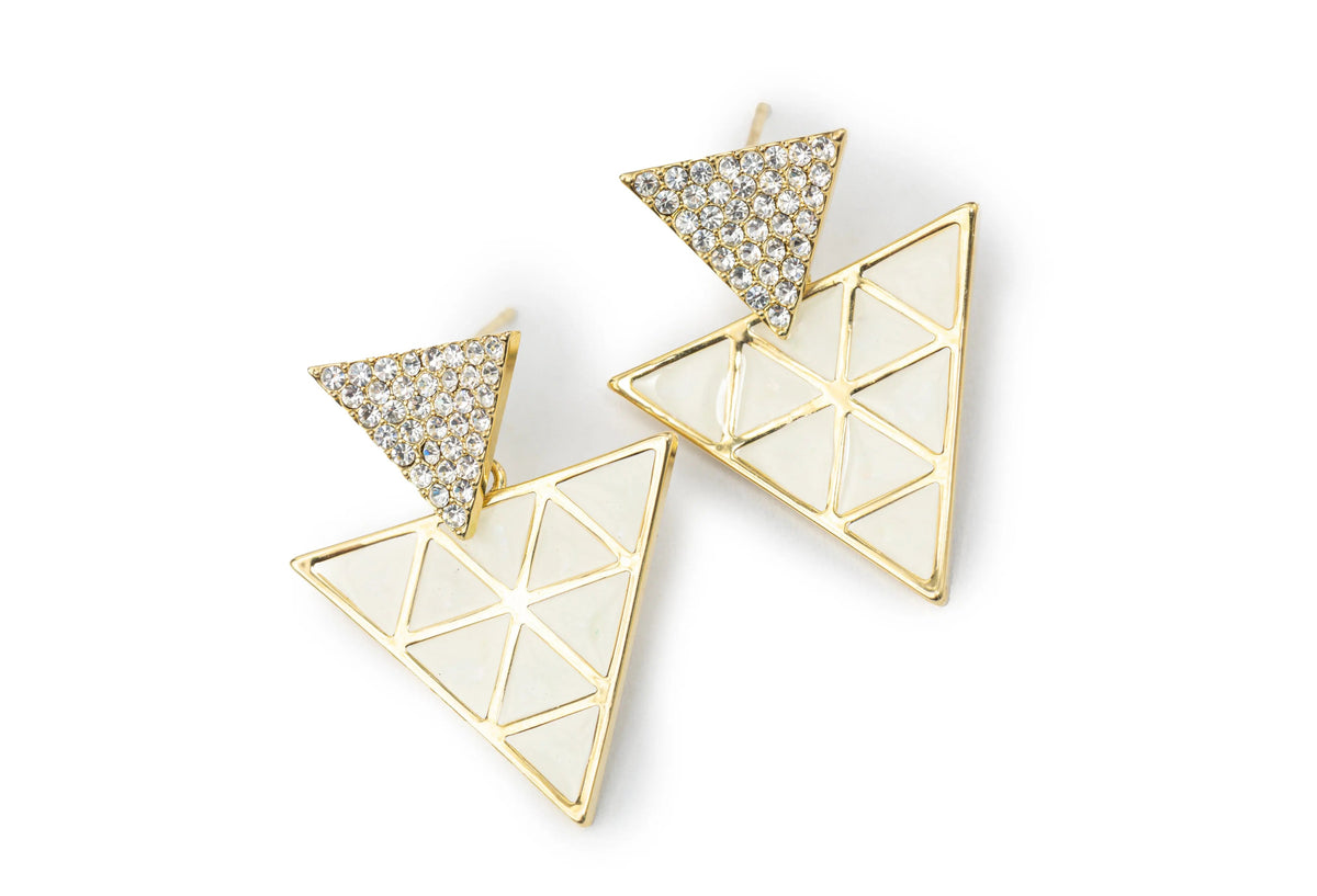 Golden Triangle Drop Earrings