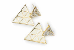 Golden Triangle Drop Earrings