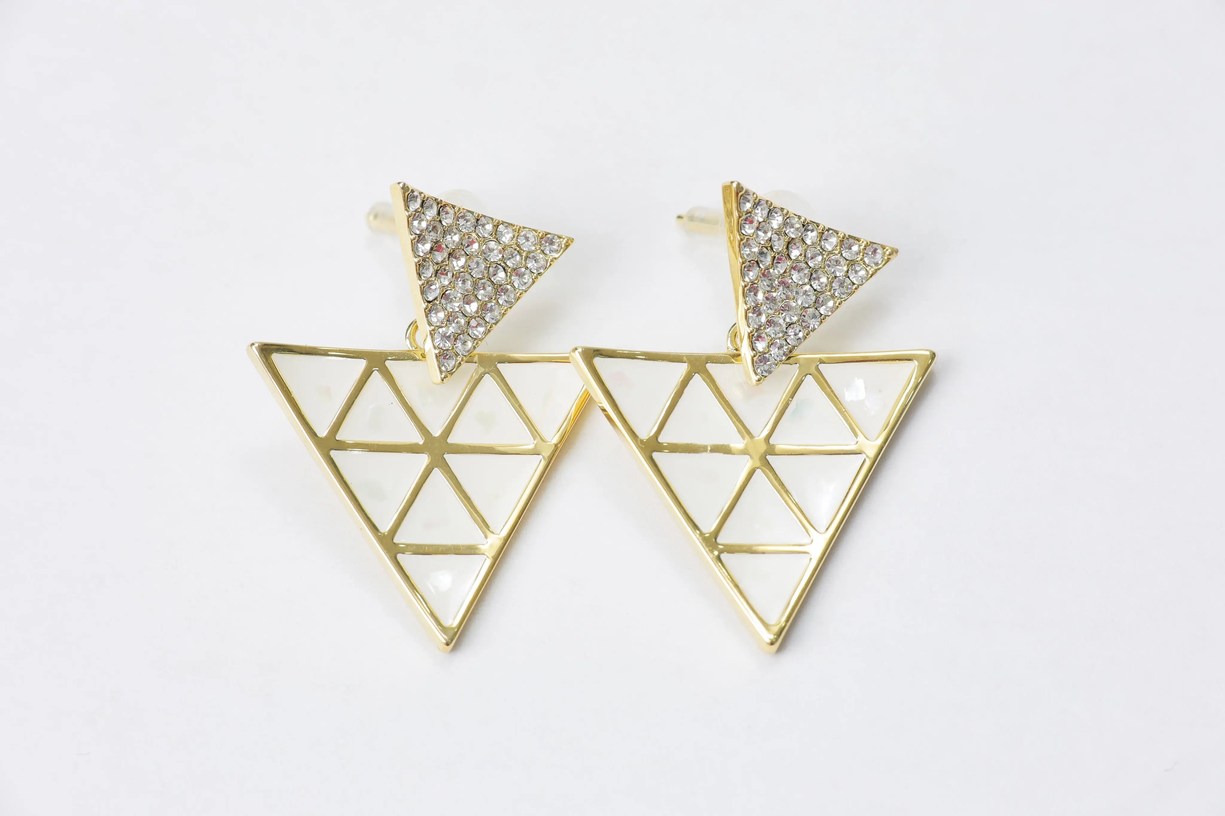 Golden Triangle Drop Earrings