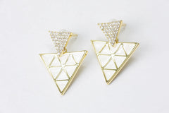 Golden Triangle Drop Earrings