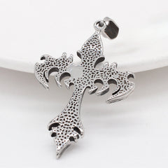 Vintage Gothic Bat Cross Sword Titanium Steel Pendant for Men