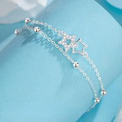 Starry Sky with Zircon Silver Bracelet for Women