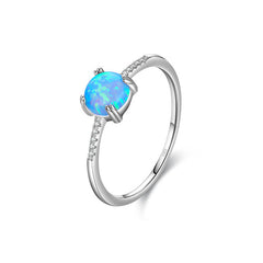 New Light Luxury Niche Design Ring Female S925 Sterling Silver Opal Ins Tide Elegant Ring Jewelry Silver