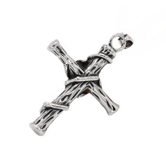 Rose Cross Titanium Steel Pendant for Men