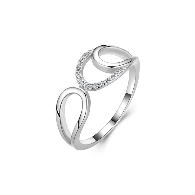 S925 Silver New Geometric Design Sense European and American Ring Women's Simple Instagram Index Finger Ring Amazon Source Jewelry