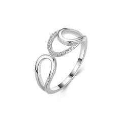 S925 Silver New Geometric Design Sense European and American Ring Women's Simple Instagram Index Finger Ring Amazon Source Jewelry