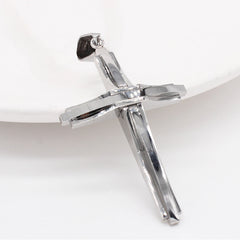 Two Tones Latin Cross Titanium Steel Pendant for Men