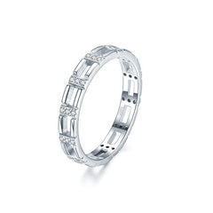 Japan and South Korea Simple S925 Sterling Silver Micro-inlaid Ins Popular Ring Female Personality Overlapping Ring Tail Ring Jewelry
